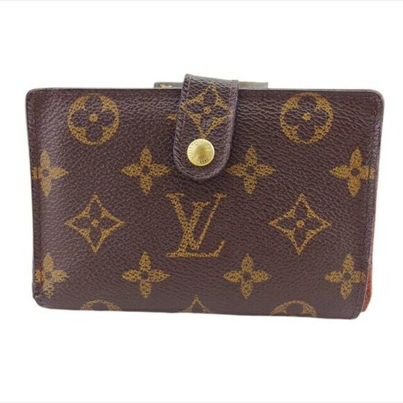 LOUIS VUITTON Gamaguchi Wallet Monogram PVC × Leather-Authentic USED - Picture 1 of 11